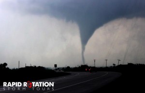 Tornado touchdown in Oklahoma, April 14, 2012